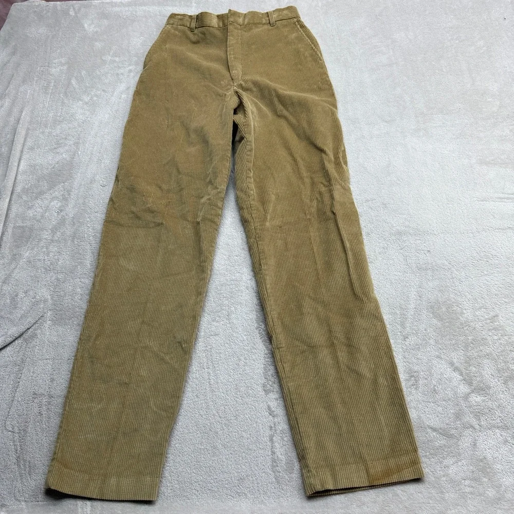 Vintage American Eagle Cordoroy Pants 9/10 Tan Brown High Rise Straight USA Made - Picture 1 of 9